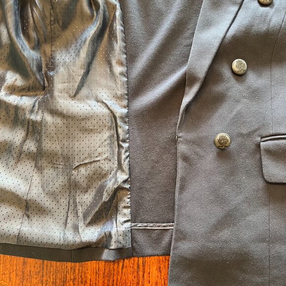 Dark Blue Fitted with Stretch Blazer - Picture 9 of 9